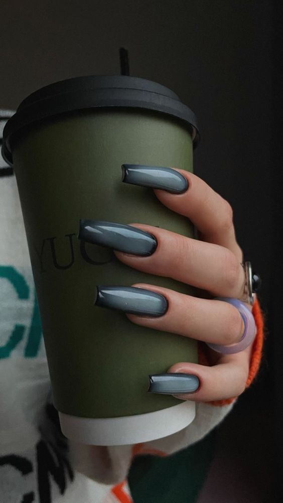 2024's Trending Dark Spring Nails: Chic Almond, Short & Coffin Designs